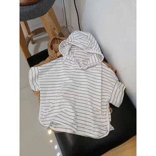 Áo kẻ có mũ xuất Hàn (2-7Y)(Ảnh thật)