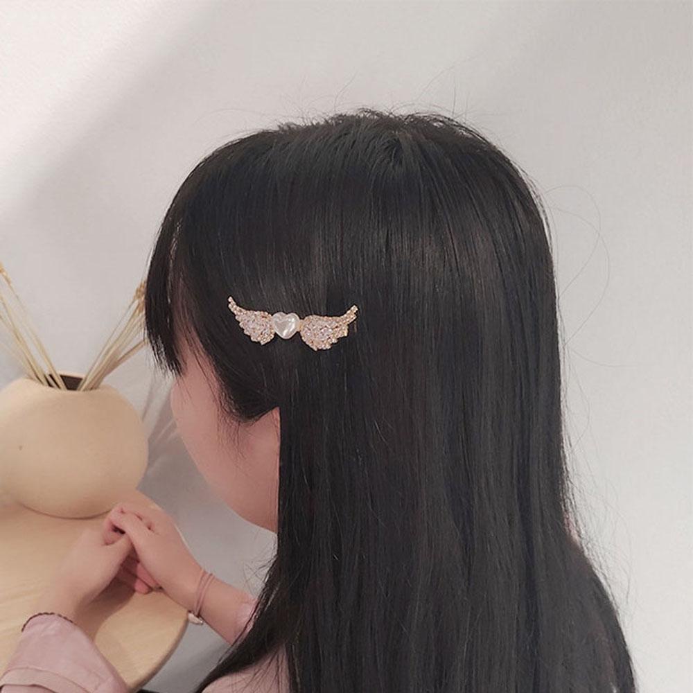 JARRED Kẹp TóC HìNh CáNh Thiên ThầN ĐíNh Kim Cương Giả ThờI Trang Cho Nữ