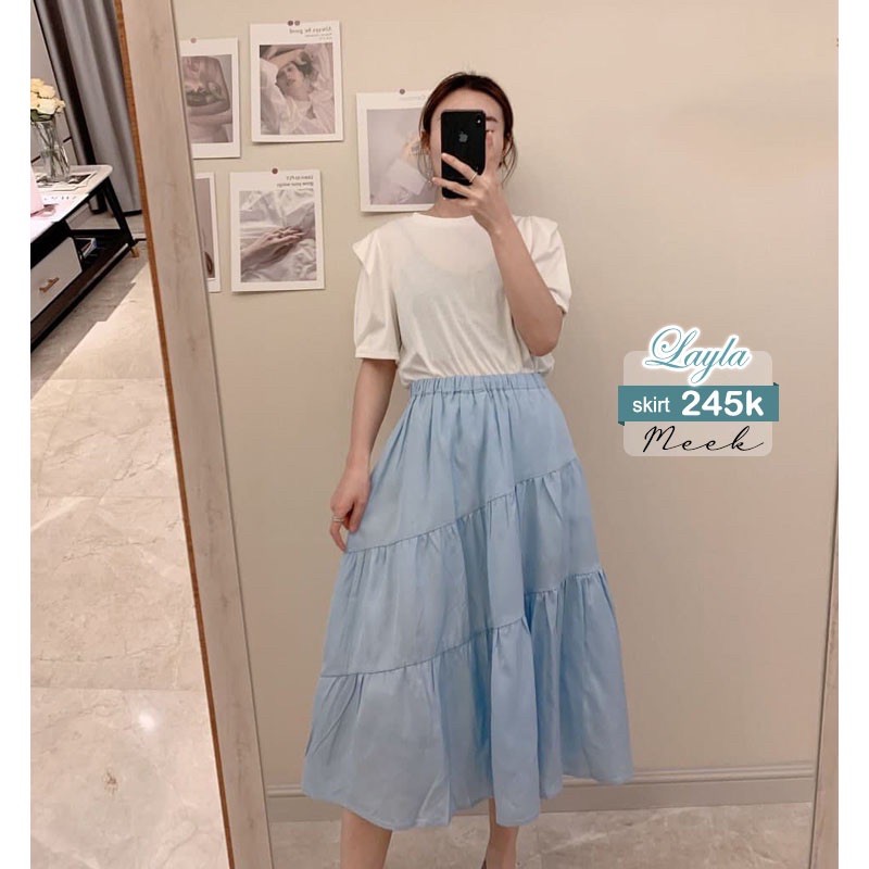 Layla Skirt - Chân váy 3 tầng dáng dài - Meek Fashion