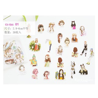 Sticker dán trang trí DIY nhiều mẫu xinh xắn.