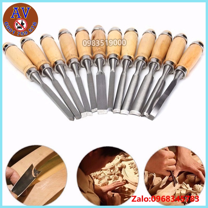 Bộ đục gỗ 12 món của các thợ mộc