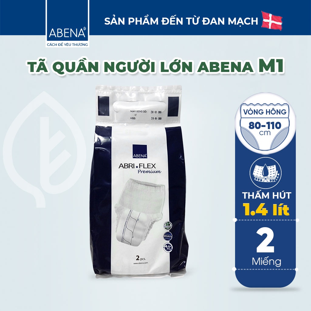 Tã quần người lớn, người già, sau sinh ABENA ABRI FLEX PREMIUM nhập khẩu Đan Mạch (Gói 2 miếng)