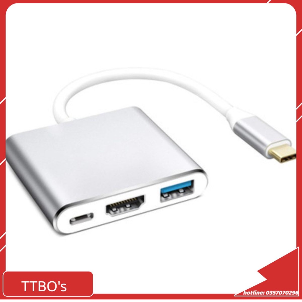 Cáp Chuyển Type C to hdmi + Usb 3.0+ type C Đảm Bảo Chất Lượng BUNOC's