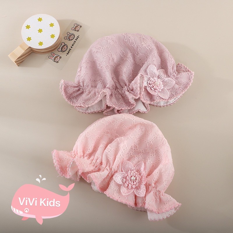 Mũ ren cho bé từ 3-15 tháng tuổi