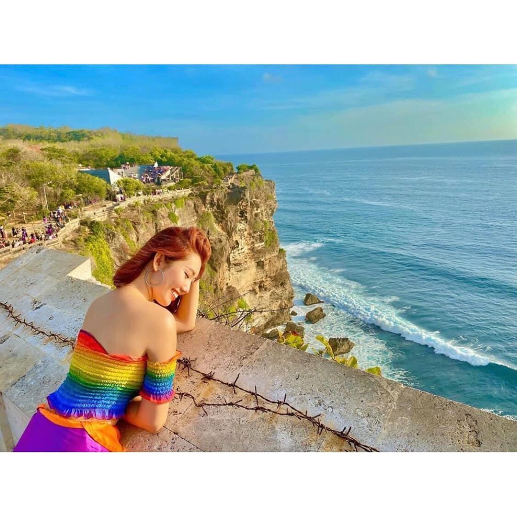 (Có video sp) Áo bẹt vai cầu vồng