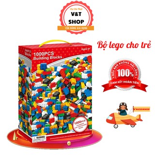 Bộ lego cho bé xếp hình 1000 miếng, bộ xếp hình thông minh cho bé