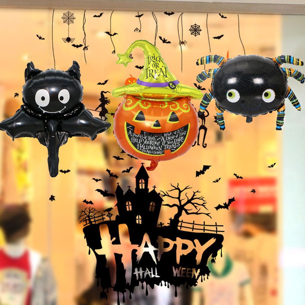1 bong bóng bơm hơi hình con nhện dễ thương dùng trang trí tiệc Halloween