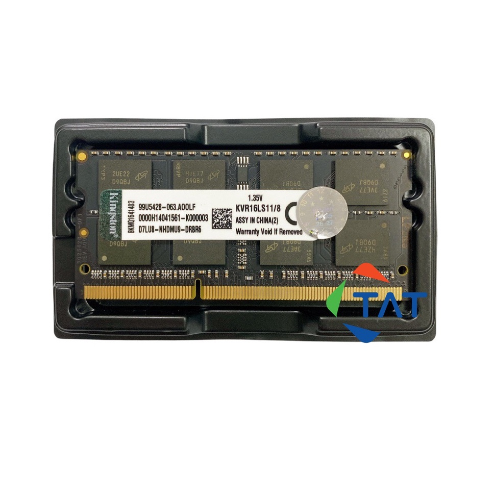 Ram Laptop Kingston 8GB DDR3 1600MHz PC3L-12800 1.35V