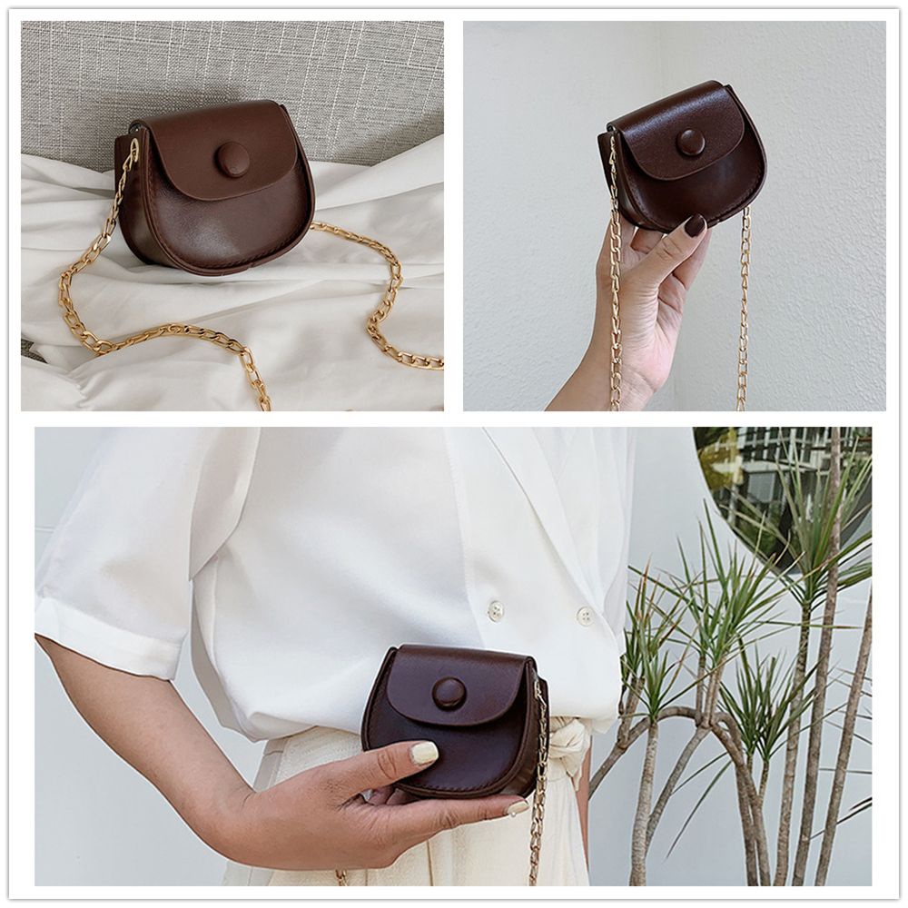 Borage Túi Đeo Chéo Hình Tròn Mini Phong Cách Hàn Quốc Cho Nữ