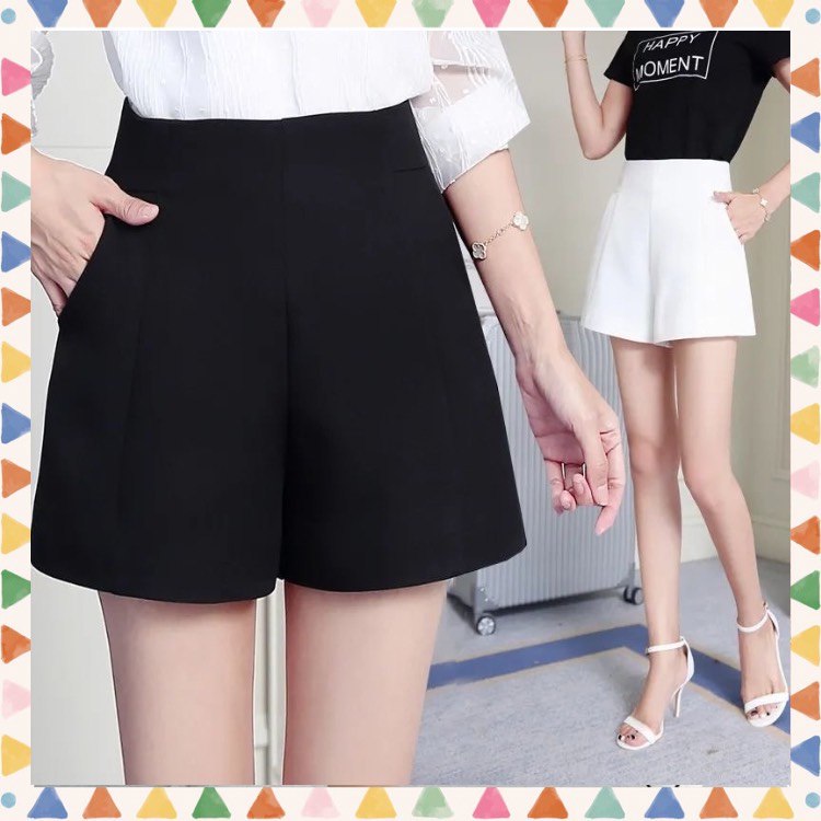 Quần short nữ lưng cao trơn phong cách cơ bản M211