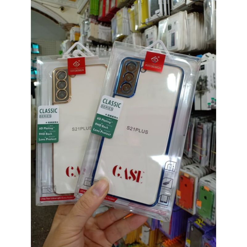 Ốp lưng dẻo trong viền màu cho Samsung S21, S21 Plus, S21 Ultra chính hãng KST Desing