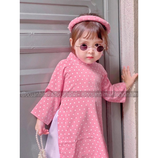 Bộ áo dài chấm bi Cô Ba Sài Gòn cho bé ❤️