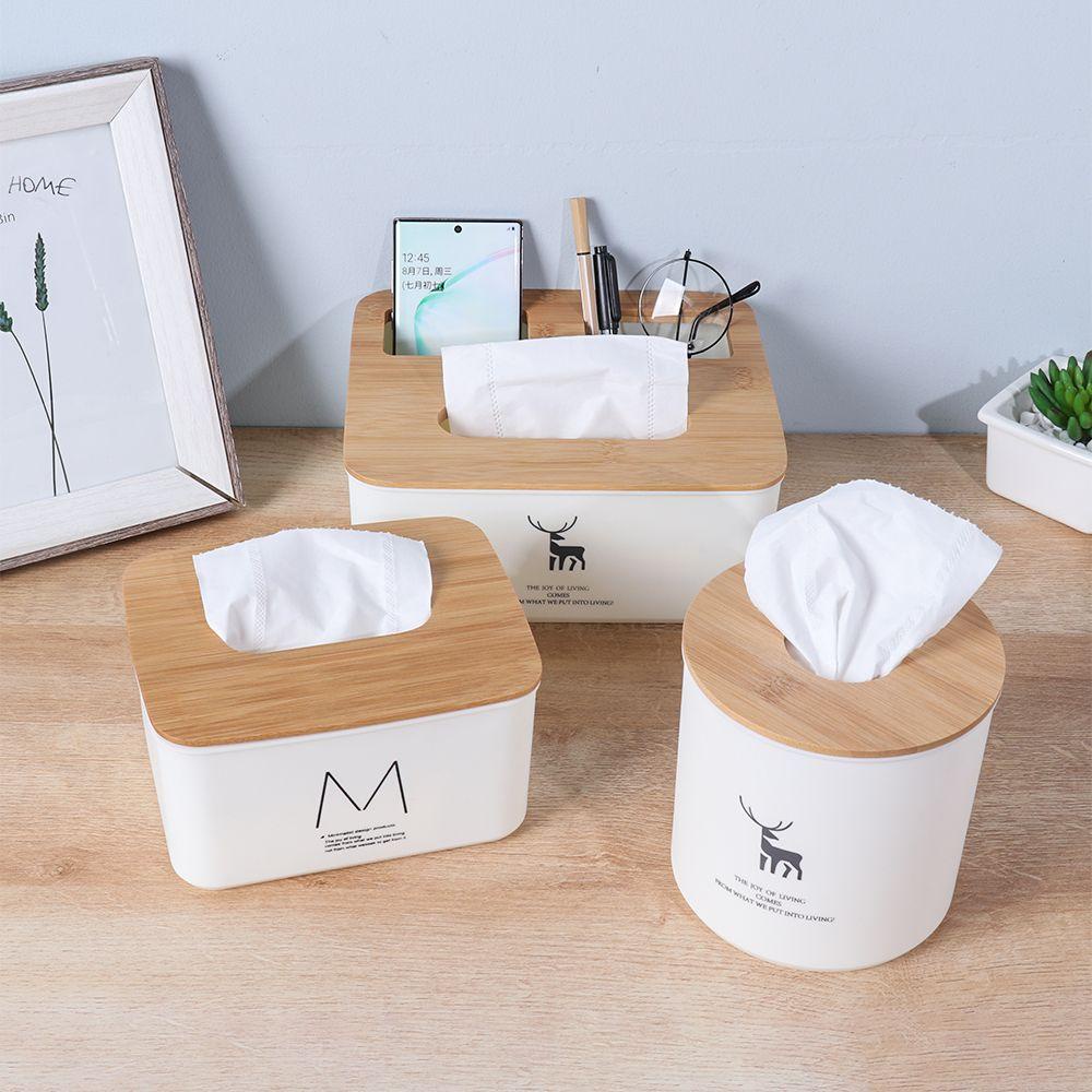 LONTIME Hộp Đựng Khăn Giấy Bằng Gỗ Họa Tiết Hoạt Hình Trang Trí Nội Thất Ốp