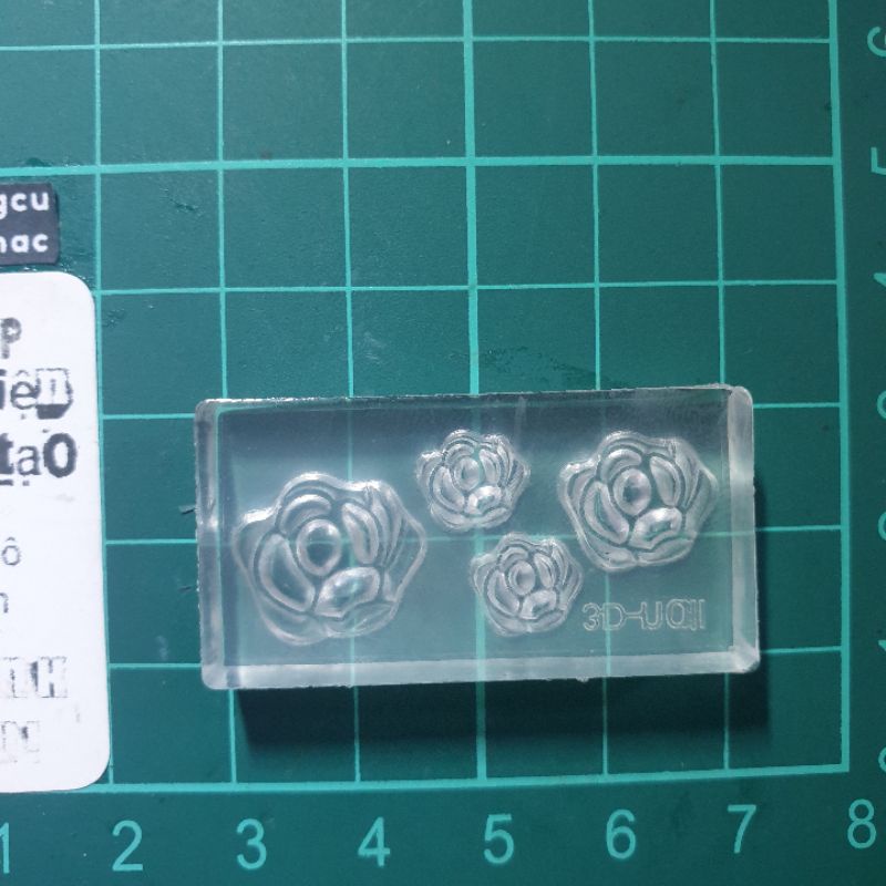 Khuôn silicon đắp bột- mẫu hoa hồng-hhl01
