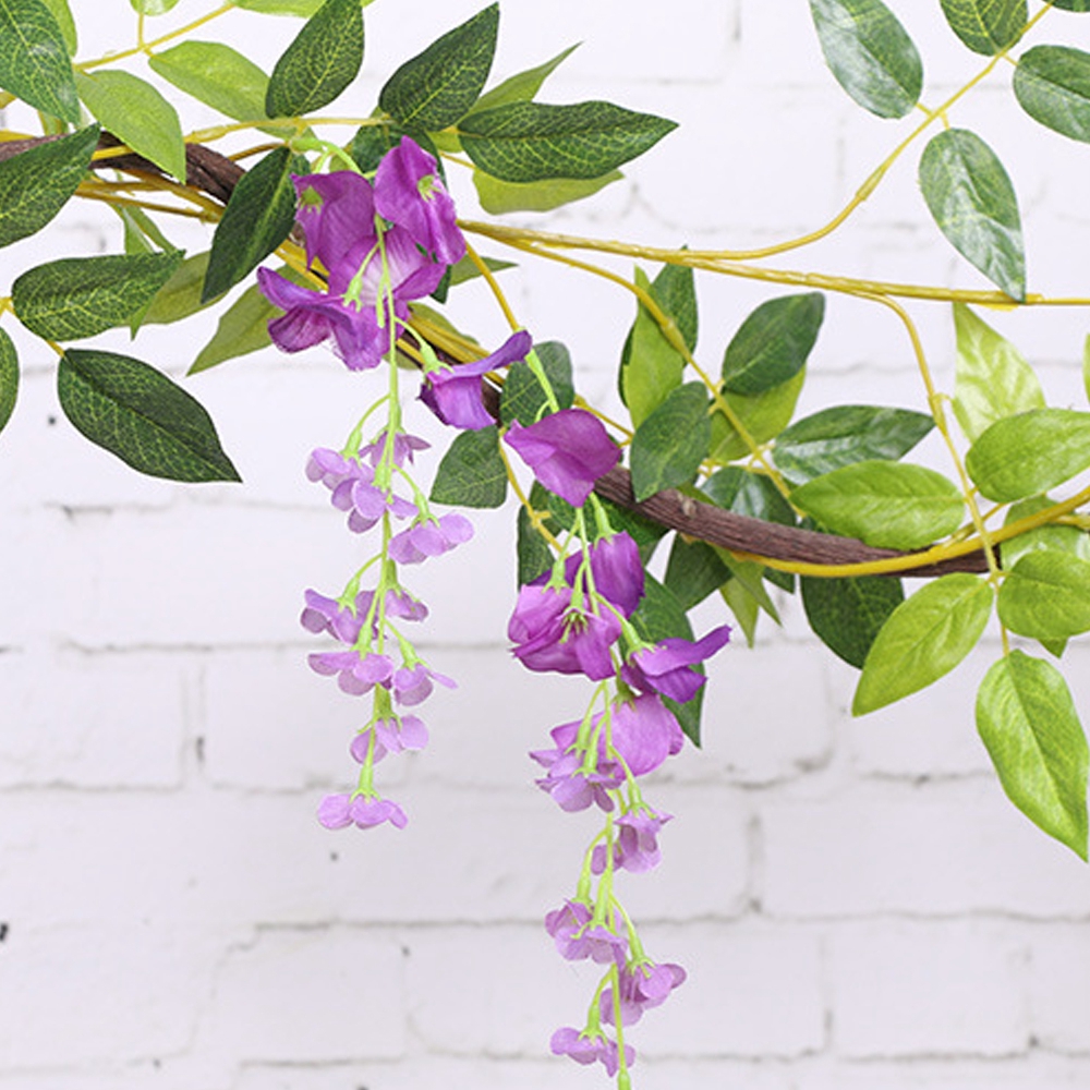 Dây hoa tử đằng giả dùng để trang trí nội thất tiện dụng