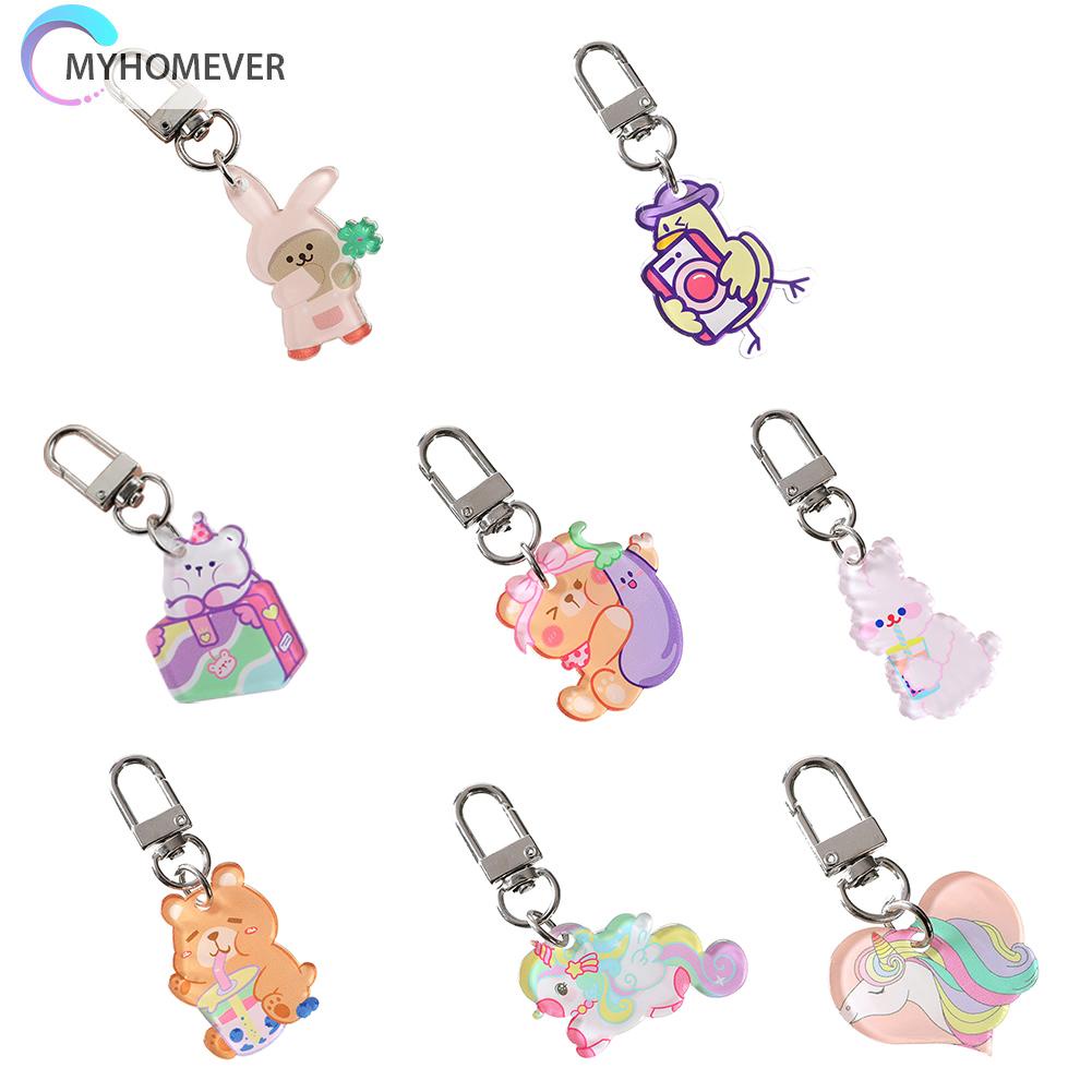 Móc khóa hình hoạt hình bằng acrylic phong cách Hàn Quốc