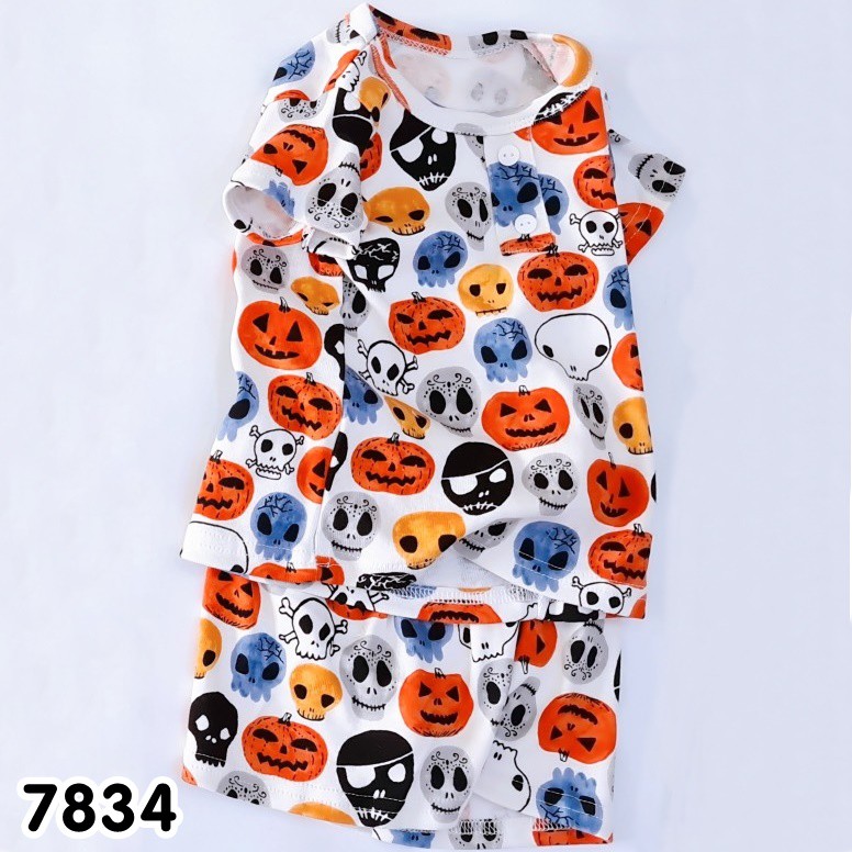 BỘ NGẮN TAY CỔ TRỤ NHIỀU HỌA TIẾT CHO BÉ TỪ 9KG- 22KG