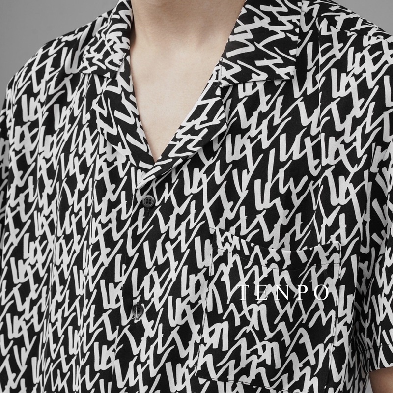 Áo sơ mi nam TENPO , vải lụa thoáng mát | Sơmi hoạ tiết