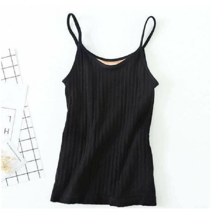 Áo 2 Dây Lót Lông Co Dãn Giữ Nhiệt, Loại Cao Cấp Và Sành Điệu Model 2021