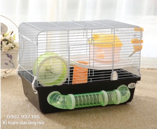 Lồng nuôi hamster xì trum đại ống nối kèm nhiều phụ kiện y hình