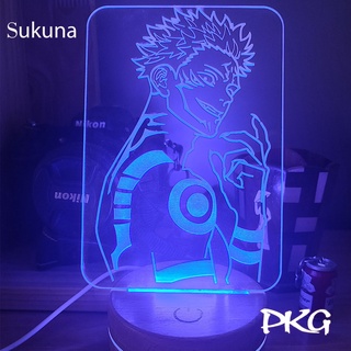 Đèn Ngủ Led 3D SUKUNA nhân vật Anime phát sáng 16 màu cảm ứng có điều khiển từ xa DN273