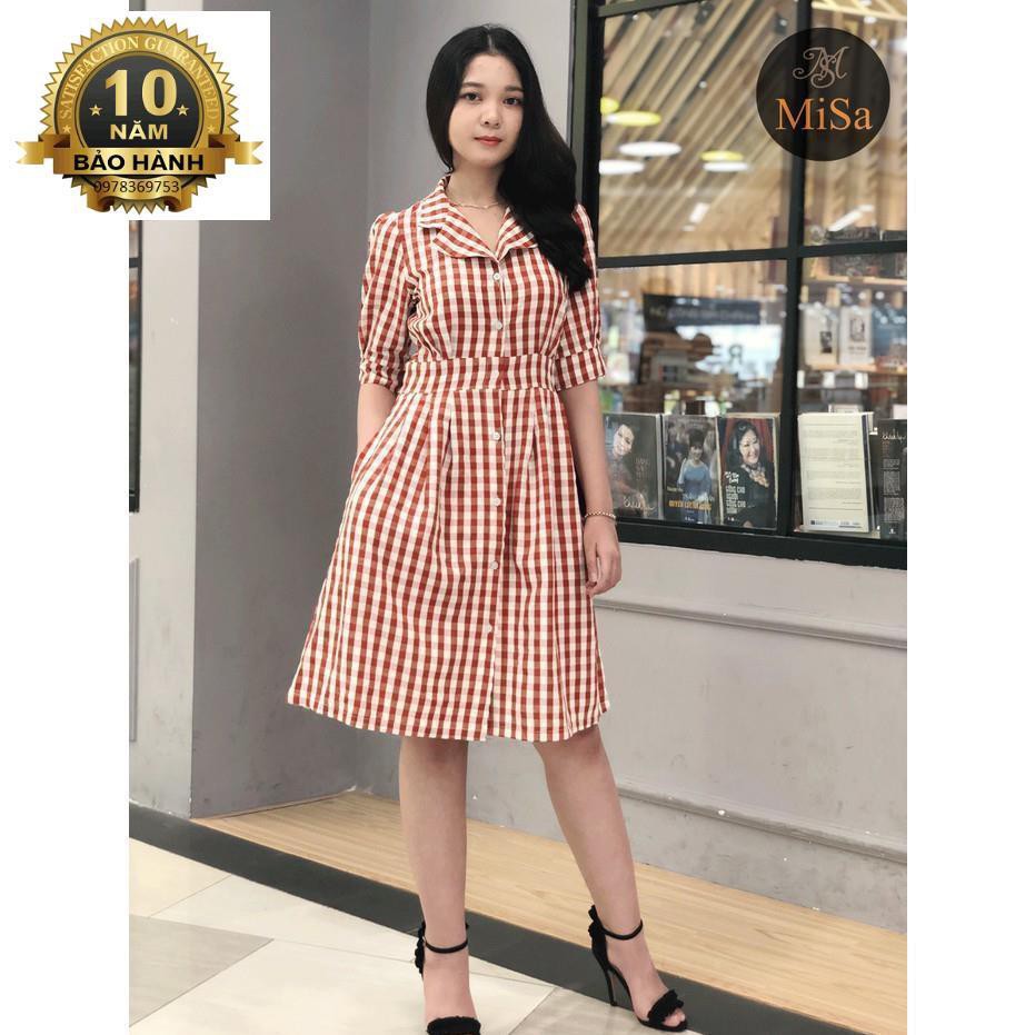 SALE - ĐẦM XÒE CARO CỔ VEST MISA FASHION MS328 DỰ TIỆC, DẠO PHỐ / CÓ 3 MÀU (CÓ SIZE LỚN)