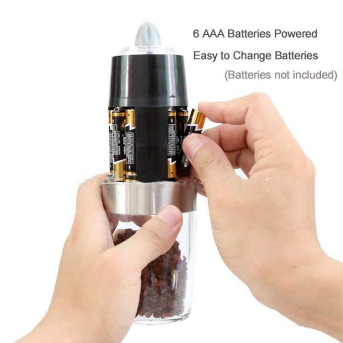 Sản Phẩm Máy xay hạt tiêu và gia vị GB-5090. Chất liệu thép không gỉ 201, ABS, Acrylic, lõi Mài gốm. Bảo hành 6 tháng. (