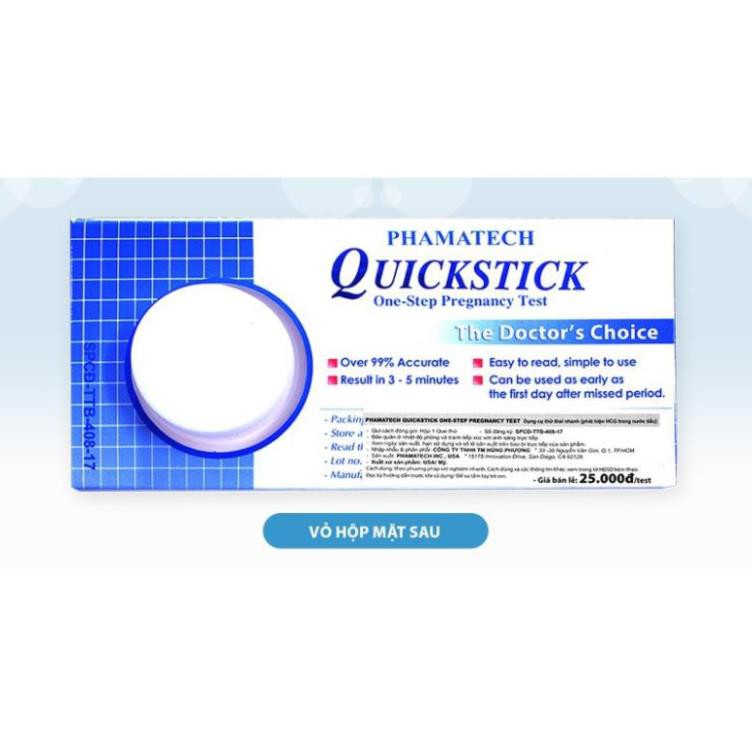 (nhập khẩu usa chính hãng) Quickstick que thử thai lẻ  cái quick stick