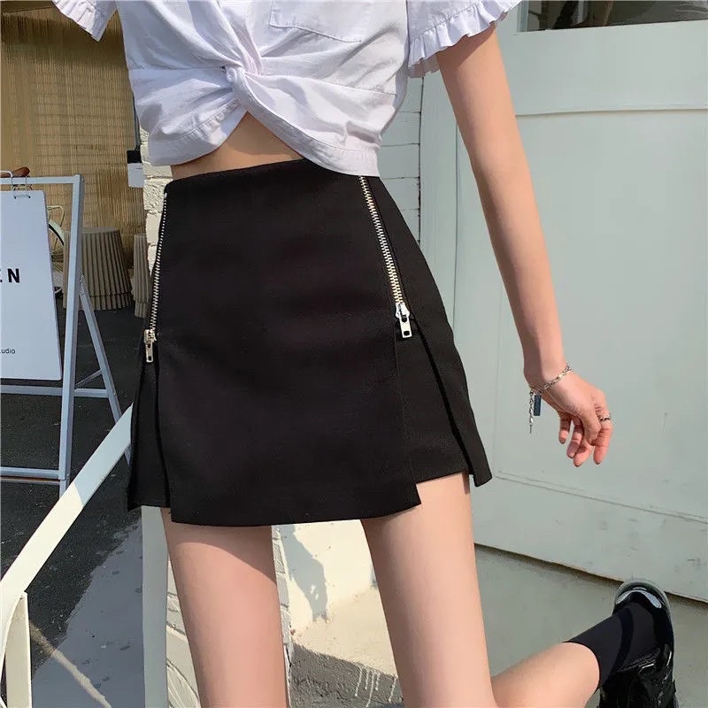 Chân váy dáng ngắn có khoá 2 bên- Có ảnh thật M189 | BigBuy360 - bigbuy360.vn