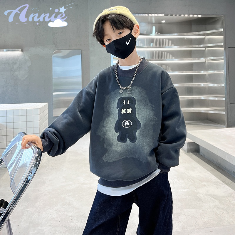 Áo sweater Dáng Rộng Phong Cách Hàn Quốc Thời Trang Xuân Thu Cho Bé Trai
