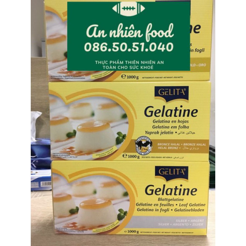 Lá Gelatine nhập khẩu từ Đức - Hộp 1kg