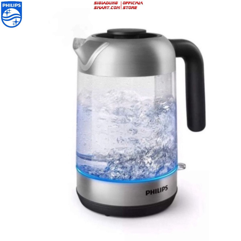 Bình đun siêu tốc thủy tinh PHILIPS 1.7 lít HD9339/80 Chính hãng bảo hành 2 năm