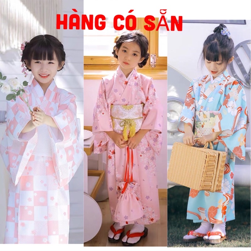 Kimono - Yukata cho bé gái ( hàng có sẵn)