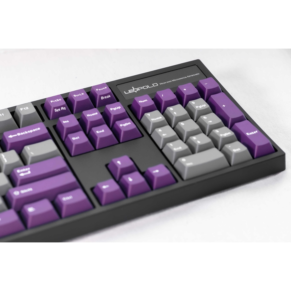 Bàn Phím Cơ Máy Tính Hiệu Leopold FC900RPD Grey Purple -  Hàng Chính Hãng - Bảo Hành 24 Tháng