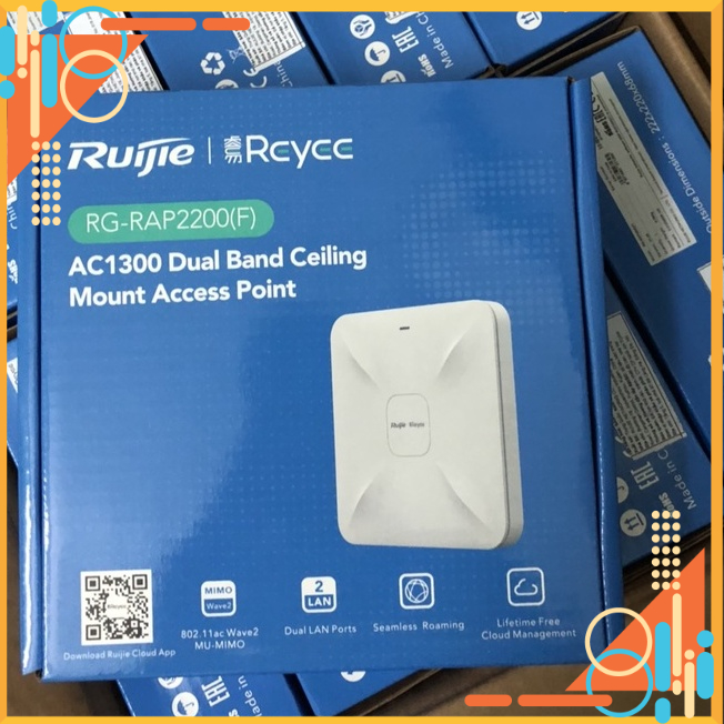 Access Point – Bộ phát Wifi ốp trần hoặc gắn tường RUIJIE REYEE RG-RAP2200