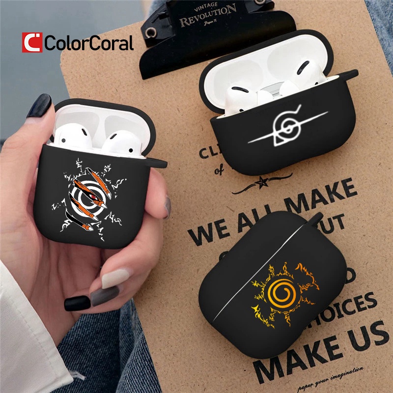 Vỏ bảo vệ hộp sạc tai nghe bluetooth silicon anime Akatsuki Forehead thích hợp cho Airpods 2/1 Pro Air Pods 3 2 1