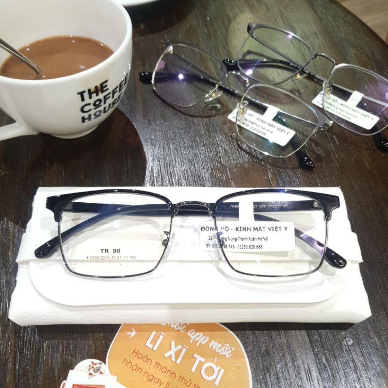 Gọng Kính Nam Nữ Mắt Vuông Vành Kính Kim Loại | BigBuy360 - bigbuy360.vn