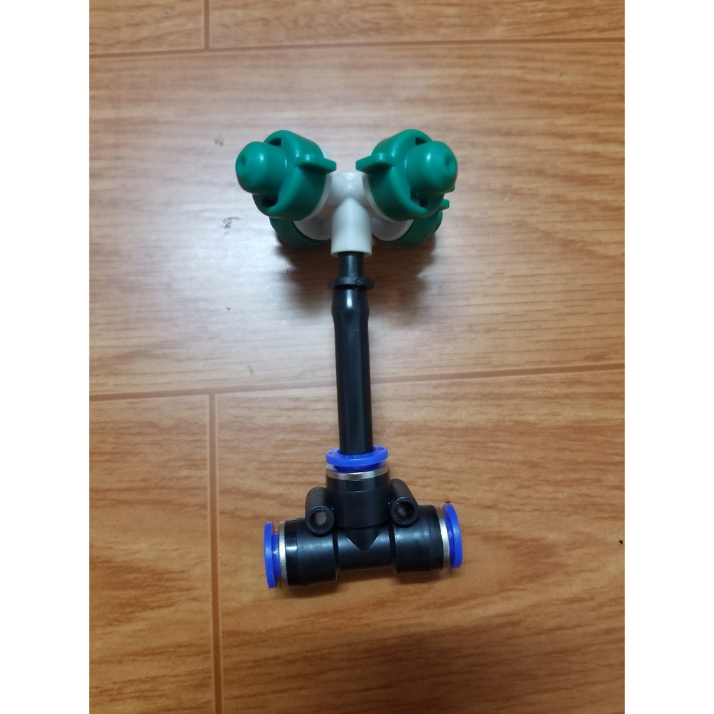 Béc phun sương tưới lan 4 hướng kèm nối nhanh chữ T ϕ 8mm