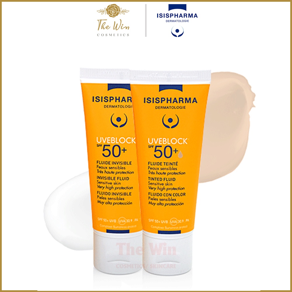 Kem Chống Nắng Dành Cho Da Nhạy Cảm Uveblock SPF 50+ Fluid - ISIS Pharma 40ml