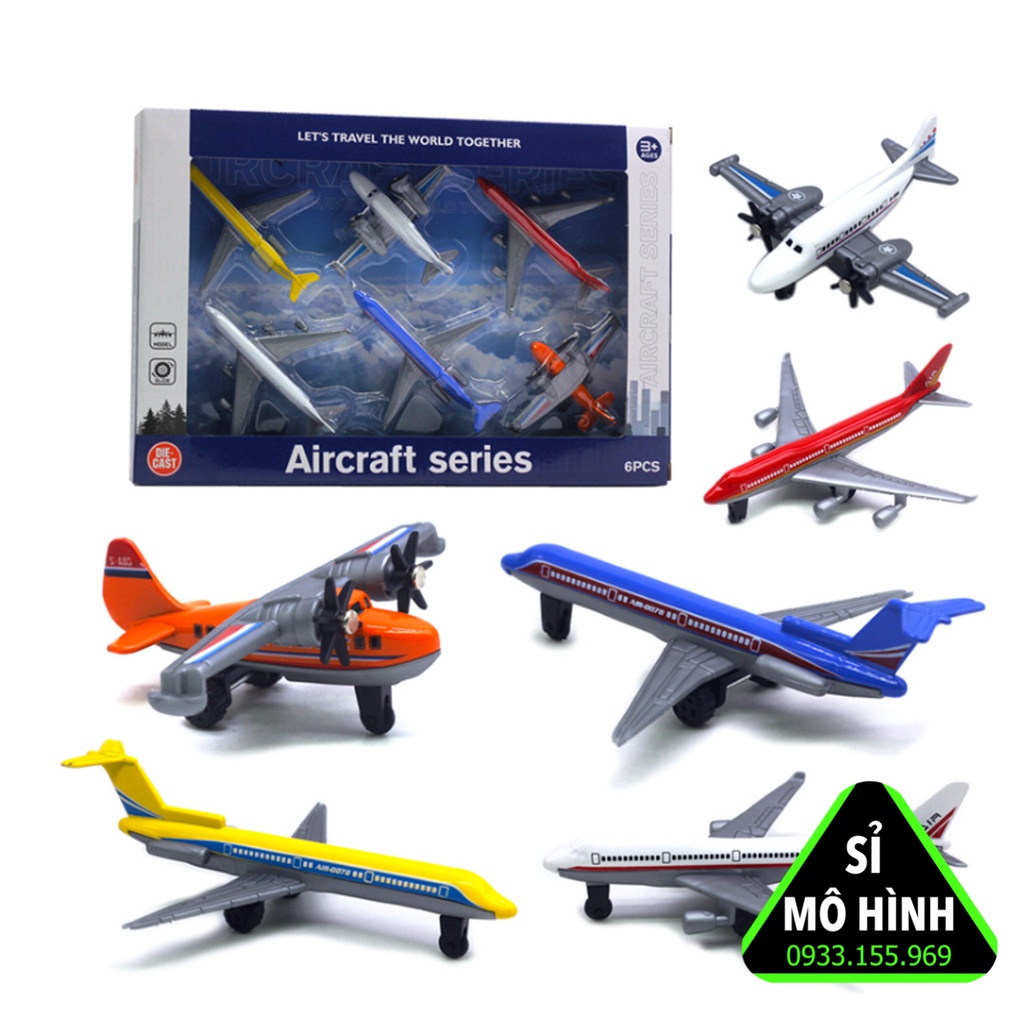 Bộ 6 máy bay mô hình bằng kim loại