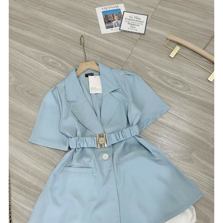 SET ÁO VEST XANH MIX QUẦN BOOM GIẢ VÁY ( kèm đai thắt) | BigBuy360 - bigbuy360.vn