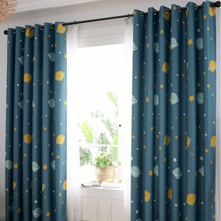 Rèm vải Khoen Lỗ, Khoen Ri Đô, Rèm Dán VŨ TRỤ XANH nhiều kích thước