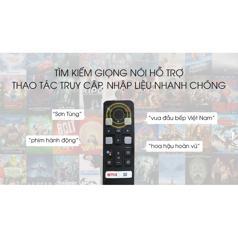 [REMOTE TIVI TCL] - ĐIỀU KHIỂN TV ANDROID SMART INTERNET TCL GIỌNG NÓI ZIN CHÍNH HÃNG MỚI 100% Tặng kèm Pin