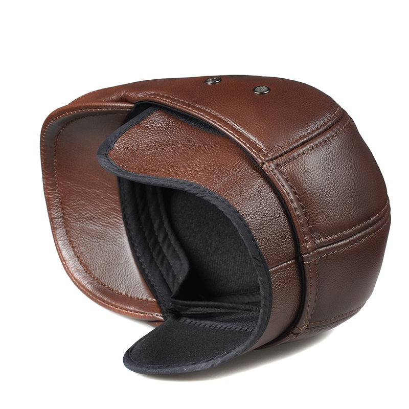 Nón Beret Da Giữ Ấm Tai 2lCR Cho Đàn Ông Trung Niên