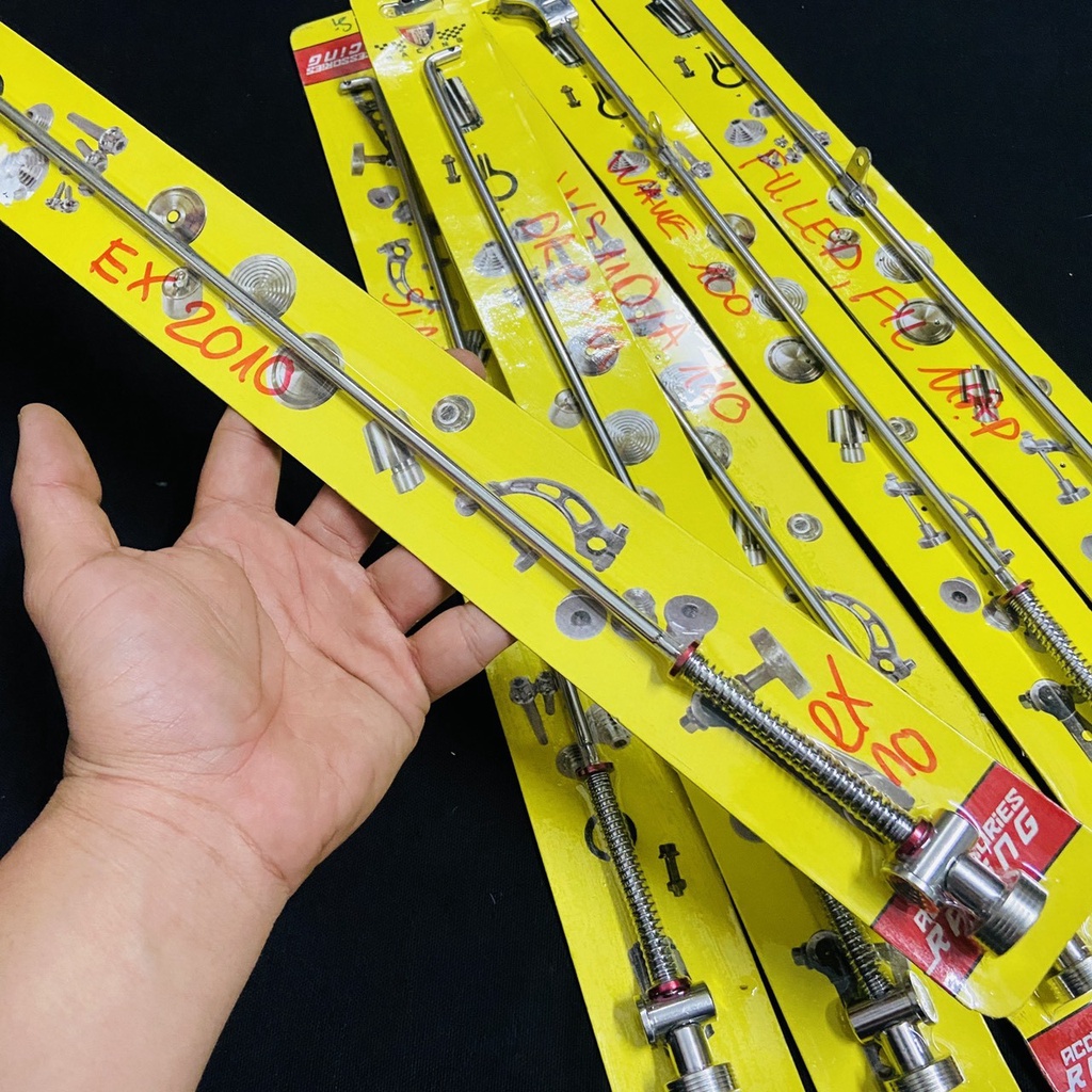 ĐŨA THẮNG KÈM CHỐT THẮNG FULL INOX SIÊU SÁNG BÓNG CHO CÁC DÒNG XE HONDA, YAMAHA