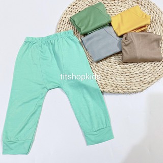 (lẻ )Quần Dài Sơ Sinh Đáp Đũng Minky Mom Chất Thun Lạnh Cho Bé ( Size từ Sơ Sinh - 14kg )