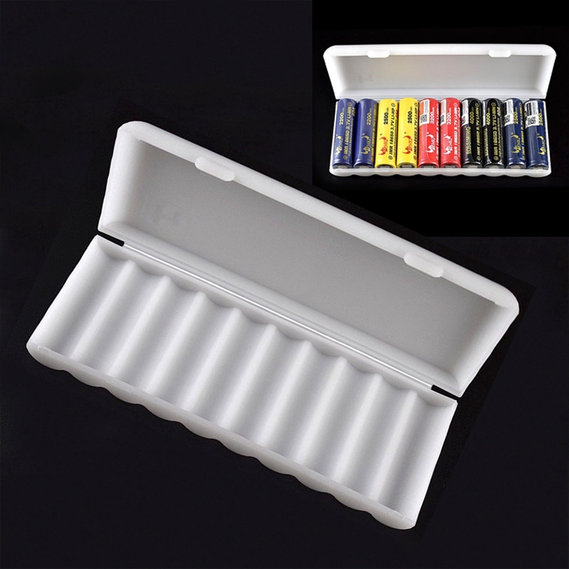 Hộ đựng pin màu trắng kích thước 10x18650 tiện dụng
