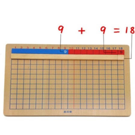 Bảng phép tính cộng trừ, Subtraction and Addition Strip Board - Giáo cụ montessori (bản gia đình)
