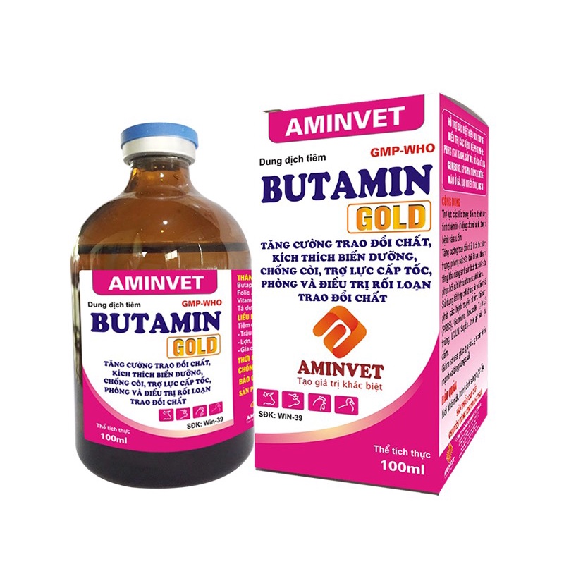 Butamin  tăng cường trao đổi chất cho chó, mèo, trâu, bò, lợn, gà, chim