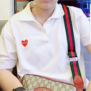 Áo Thun Polo Thêu Tim Ulzzang